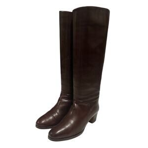 Bally Leather Knee High Riding Boots